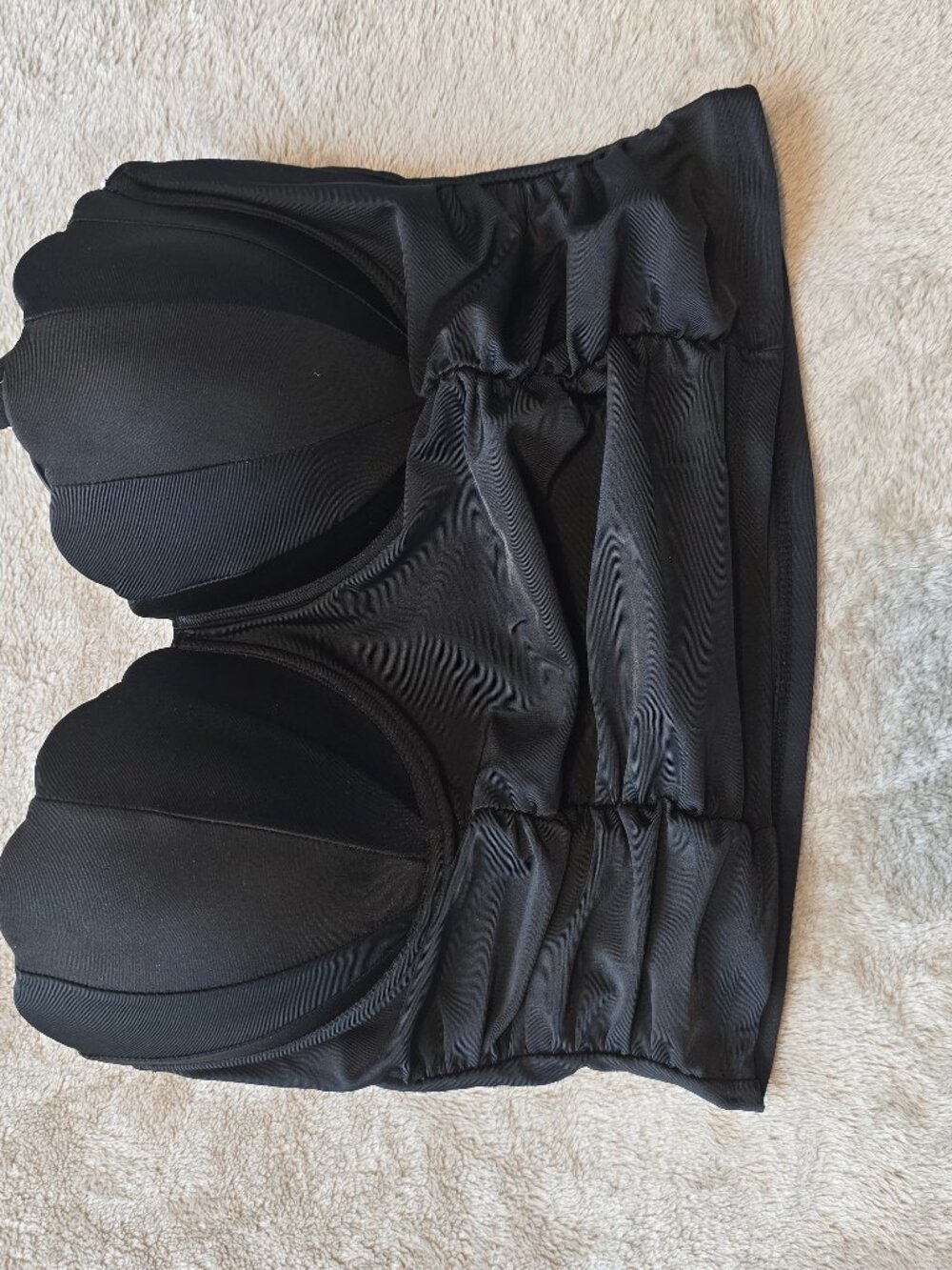 Black Tankini bathing top 0XL - Picture 2 of 5